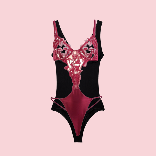 ROSE EMBROIDERY BODYSUIT