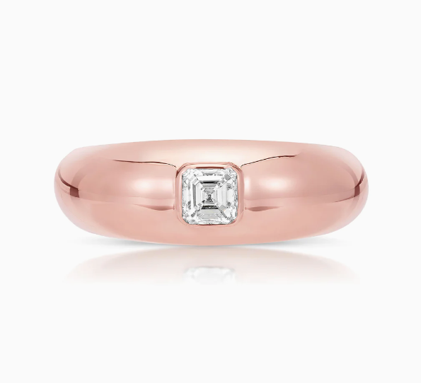 Asscher Dome Band - Millo Jewelry