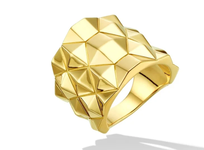 Yellow Gold Python Thick Ring - Millo Jewelry