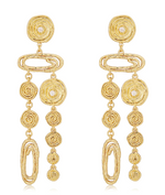 Load image into Gallery viewer, MOLTEN DISC STATEMENT EARRINGS- GOLD - Millo Jewelry
