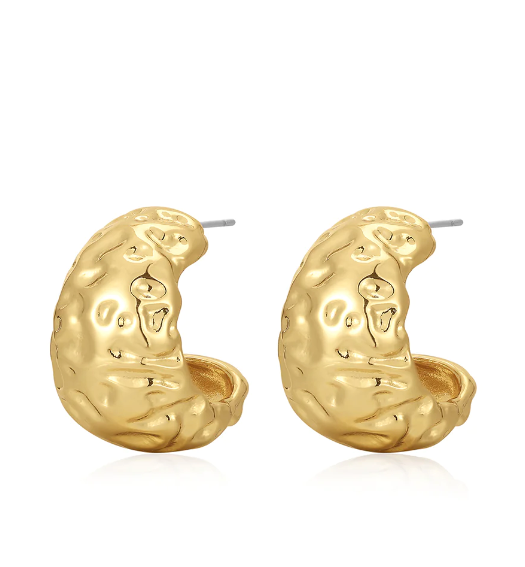 MOLTEN HOOPS- GOLD - Millo Jewelry