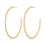 Load image into Gallery viewer, PAVE BALL CHAIN HOOPS- GOLD - Millo Jewelry

