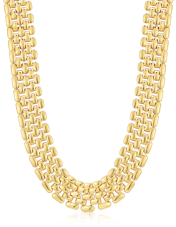 CELINE CHAIN LINK NECKLACE- GOLD - Millo Jewelry