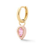 Load image into Gallery viewer, Pear Cocktail Huggie Pink Sapphire - Millo Jewelry
