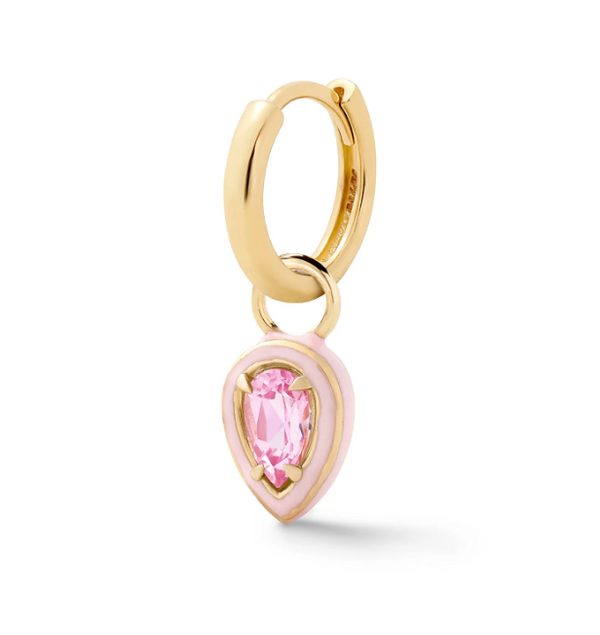 Pear Cocktail Huggie Pink Sapphire - Millo Jewelry