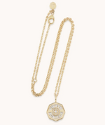 Load image into Gallery viewer, mini pb enamel coin necklace 14 kt - Millo Jewelry