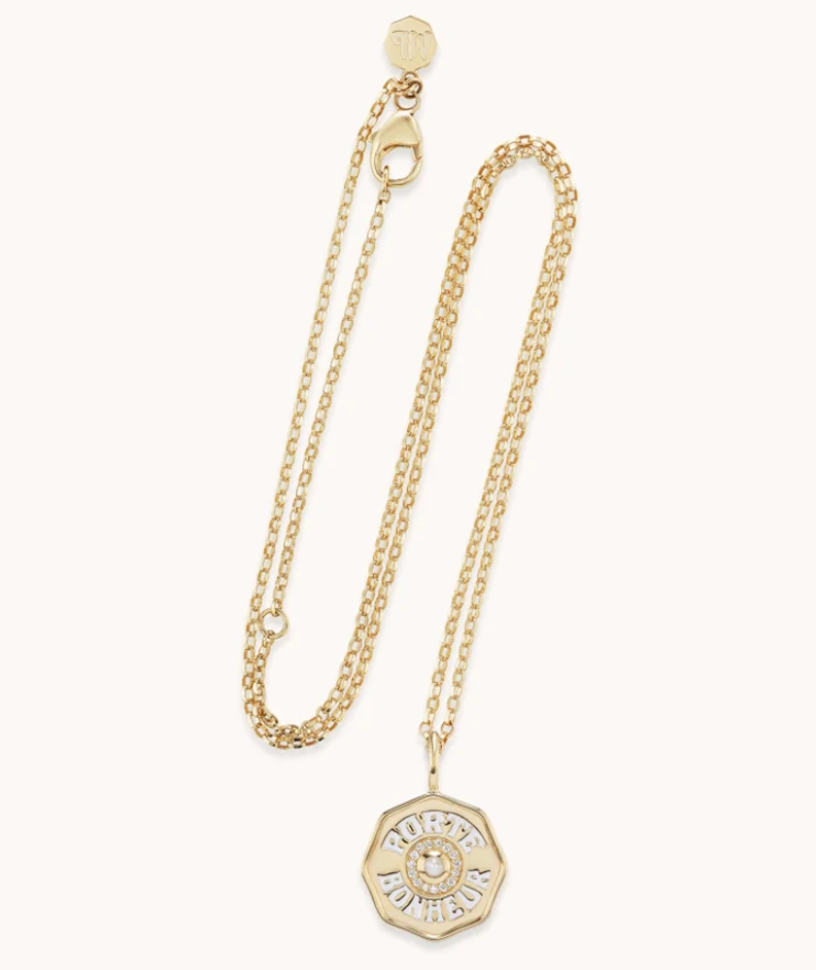 Vintage Chanel necklace in 24K gold-plated metal, 31 rue Cambon medallion,  circa 1990 ‣ For Sure Vintage