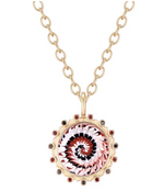 Load image into Gallery viewer, 14K Yellow-Gold Spiral Tie Dye Amulet Necklace - Millo Jewelry
