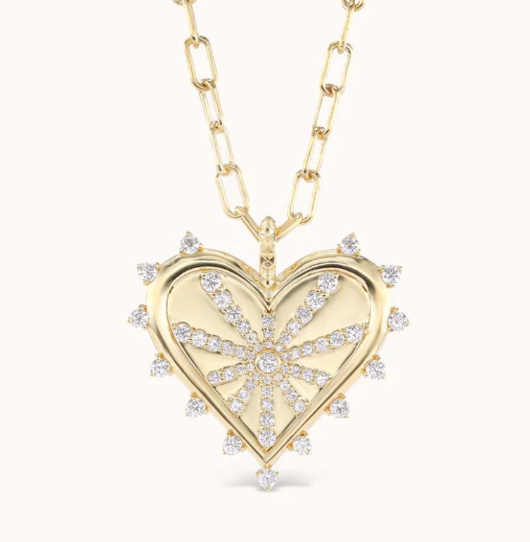Spiked Heart Pave Necklace - Millo Jewelry