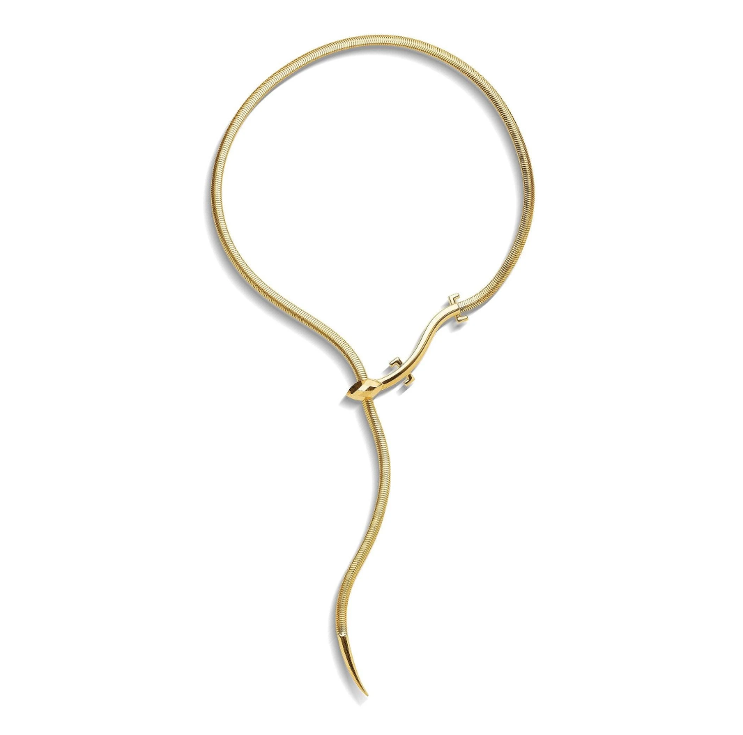 Yellow Gold Origin Lariat with Facets - Millo Jewelry