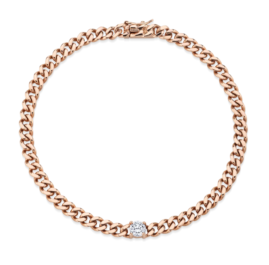 CUBAN LINK BRACELET WITH ROUND DIAMOND CENTER - Millo Jewelry