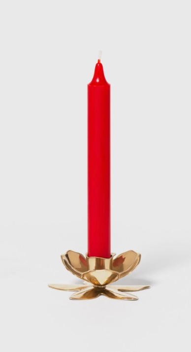 GOLD PLATED FLOWER CANDLESTICK - Millo Jewelry