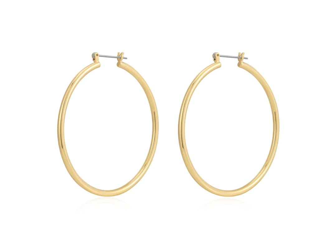 Bondi Tube Hoops in Gold - Millo Jewelry
