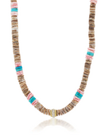 Load image into Gallery viewer, BEADED NECKLACE WITH GOLD CHARM CLASP - Millo Jewelry
