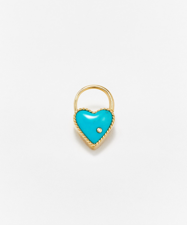 CREOLE CADENAS CŒUR TURQUOISE OR JAUNE - Millo Jewelry