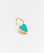 Load image into Gallery viewer, CREOLE CADENAS CŒUR TURQUOISE OR JAUNE - Millo Jewelry
