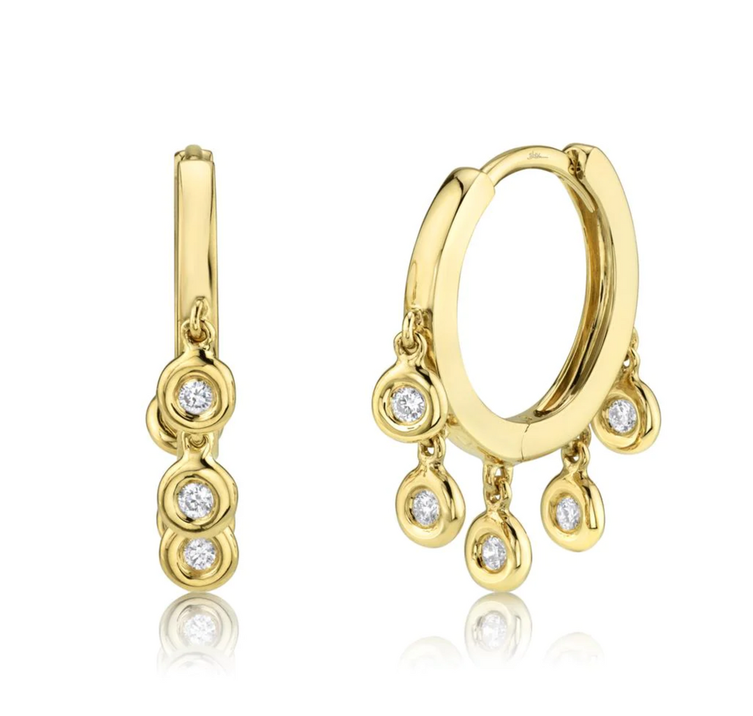 DIAMOND SHAKER HOOP EARRING - Millo Jewelry