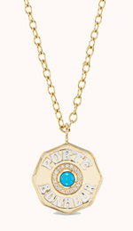 Load image into Gallery viewer, Porte Bonheur Enamel Coin Necklace - Millo Jewelry
