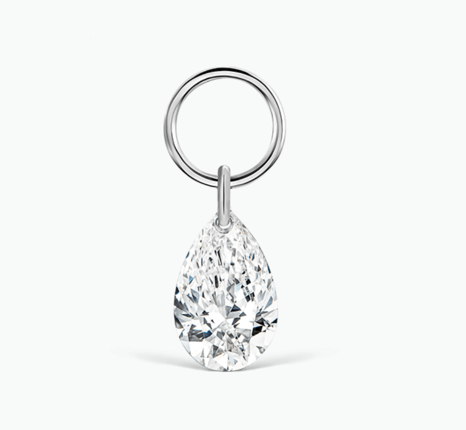 Pear Floating Diamond Charm – Millo