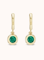 Load image into Gallery viewer, GEMMA DANGLES SMALL EMERALD - Millo Jewelry
