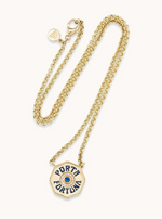 Load image into Gallery viewer, MINI BLUE SAPPHIRE PORTA FORTUNA NECKLACE - Millo Jewelry
