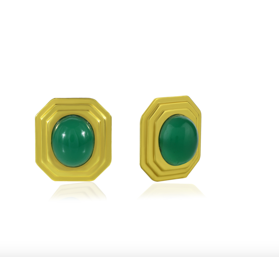 Mara Earring, Green Onyx - Millo 