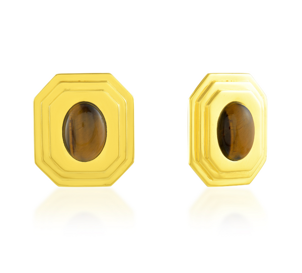 Mara Earring, Tiger Eye - Millo 