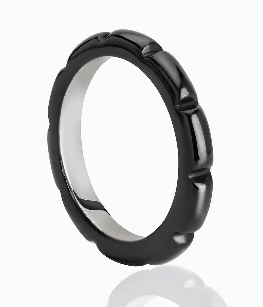 XOCOLATE BAR RUTHENIUM RING - Millo 