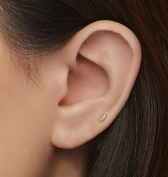 Plain Pear Shaped Threaded Stud Earring - Millo 