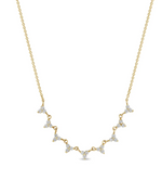 Load image into Gallery viewer, 14K 9 LINKED DIAMOND TRIO NECKLACE - Millo 
