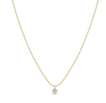 Load image into Gallery viewer, 14K PRINCESS DIAMOND TUBE BAR CHAIN NECKLACE - Millo 
