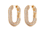 Load image into Gallery viewer, XL PAVE CHAIN LINK HOOPS
