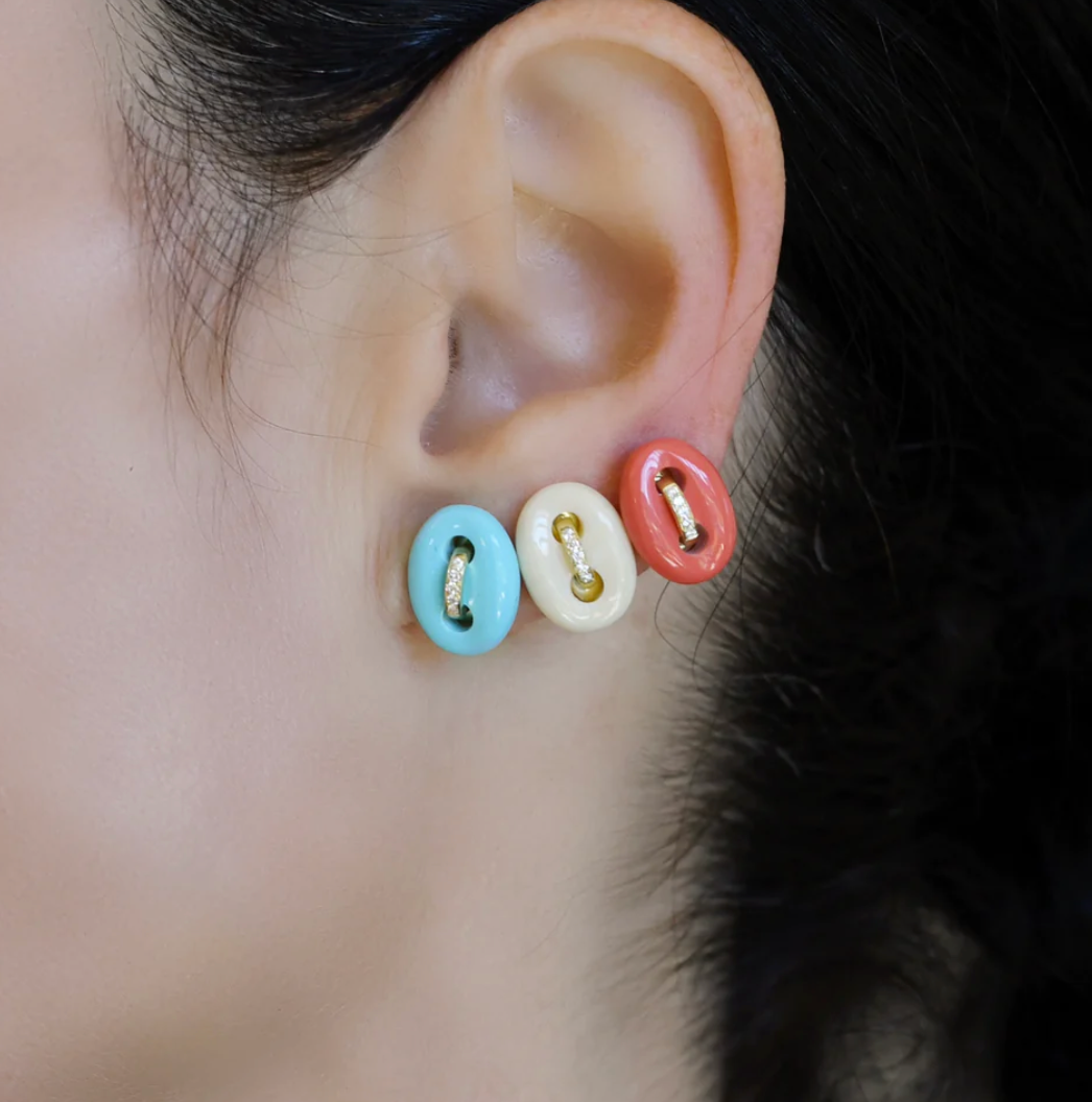 CUTE MARINER AND DIAMOND STUDS - Millo Jewelry