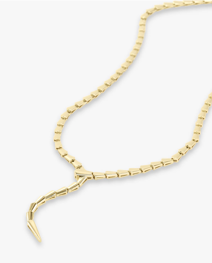 Serpent Lariat Necklace 19" - Millo Jewelry