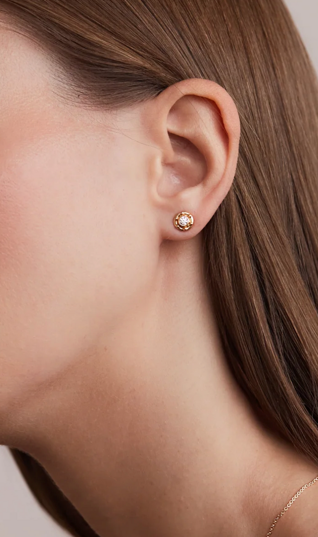 Aurifex Studs in Diamond - Millo Jewelry