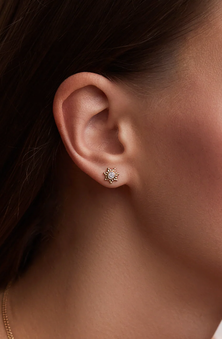 Granium Star Earrings in Diamond - Millo Jewelry