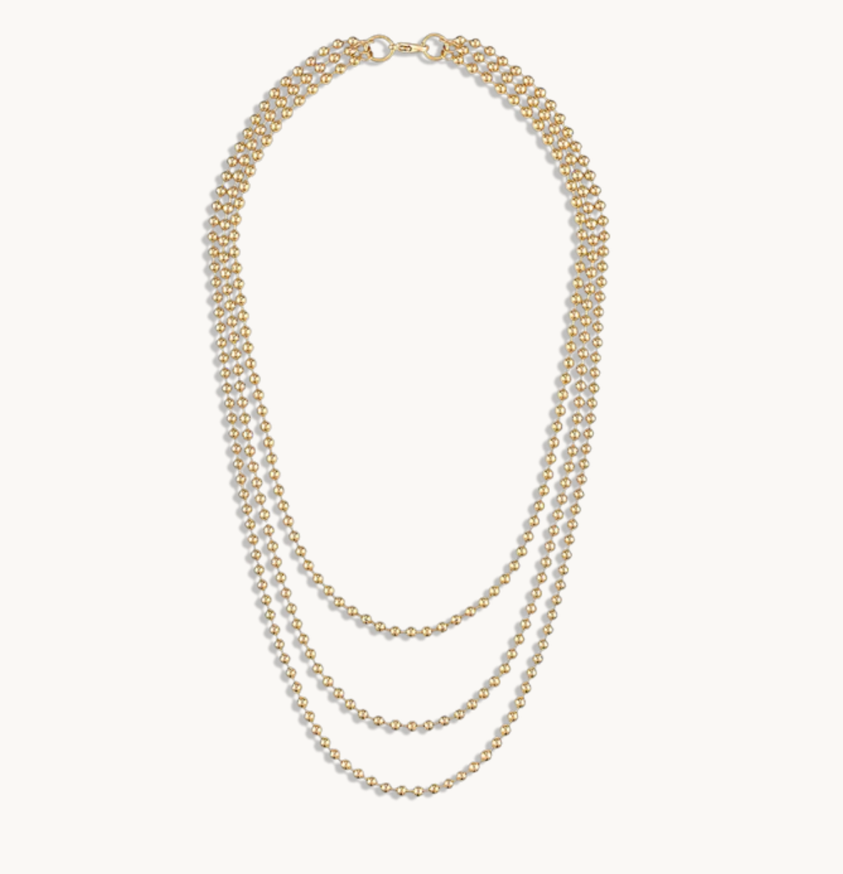 Alexa Leigh 3MM Layered Ball Chain Necklace | Millo