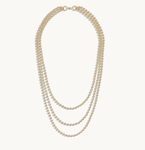 3MM LAYERED BALL CHAIN NECKLACE - Millo Jewelry