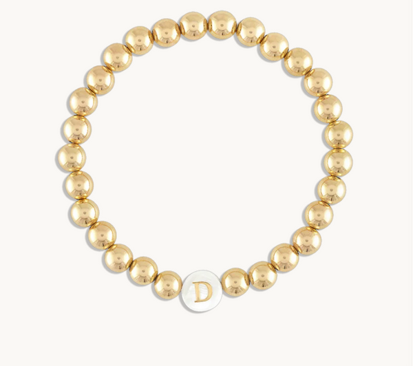CUSTOM PEARL INITIAL BALL BRACELET - Millo Jewelry