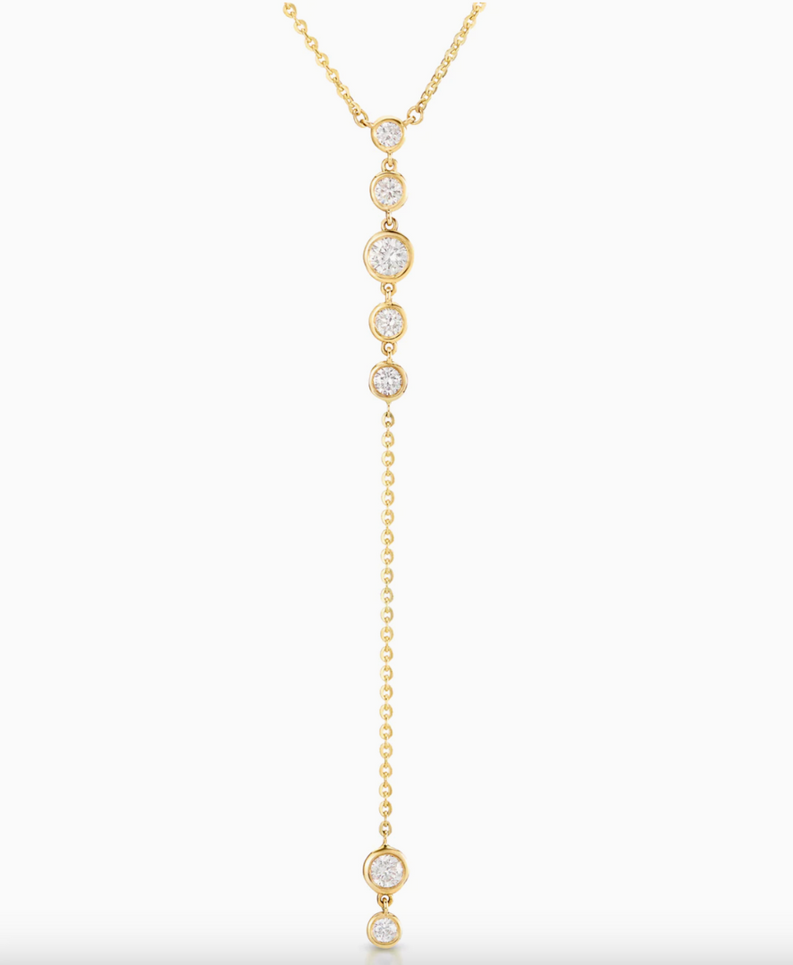 Bezel Starstruck Lariat Necklace - Millo Jewelry