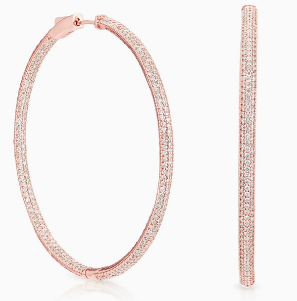 Triple Row Infinity Hoops - Millo Jewelry