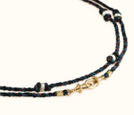 Load image into Gallery viewer, Silky Mauli Chain Pearl- Blue and Black 35cm - Millo 
