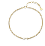 Load image into Gallery viewer, MINI ME DIAMOND PAVE &quot;LOVE&quot; BABY LINK NECKLACE - Millo 
