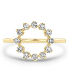 Load image into Gallery viewer, 14K PRONG DIAMOND CIRCLE RING - Millo 
