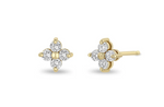 Load image into Gallery viewer, 14K PRONG DIAMOND QUAD STUDS - Millo 
