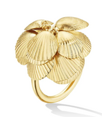 Load image into Gallery viewer, Yellow Gold Shell Charm Ring - Millo 
