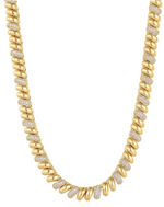 Load image into Gallery viewer, PAVE RIDGED MARBELLA NECKLACE- GOLD - Millo 
