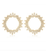 Load image into Gallery viewer, THE PAVE RAY EARRINGS- GOLD - Millo 
