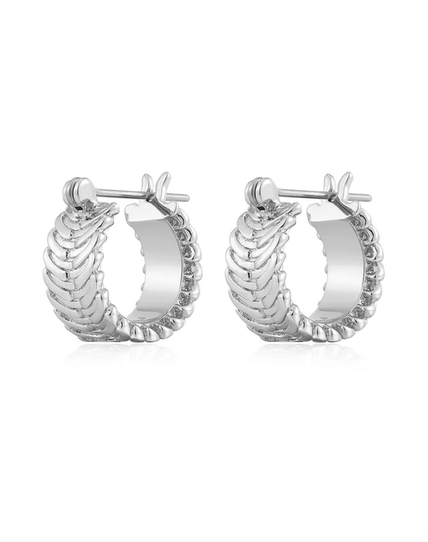 DOMENICO CHAIN HOOPS- SILVER - Millo 