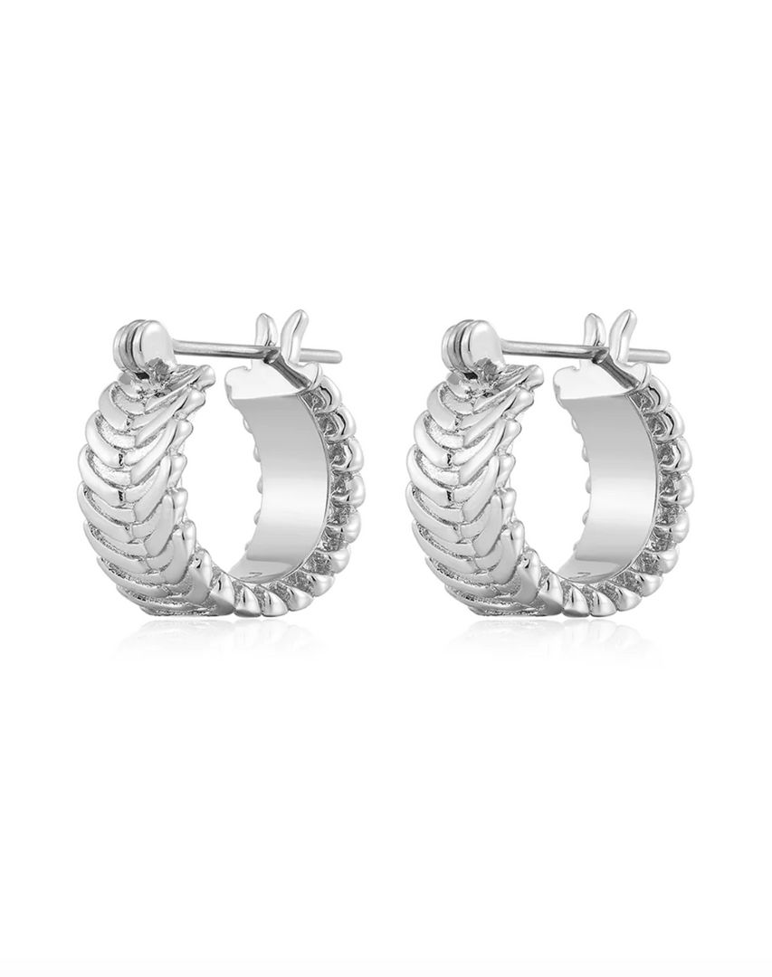 DOMENICO CHAIN HOOPS- SILVER - Millo 